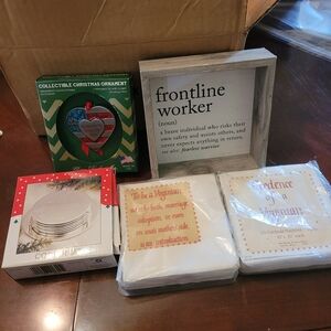 Gloria Duchin Pewter Ornament, Silver Plated Coasters, 1st Responder Novelty...